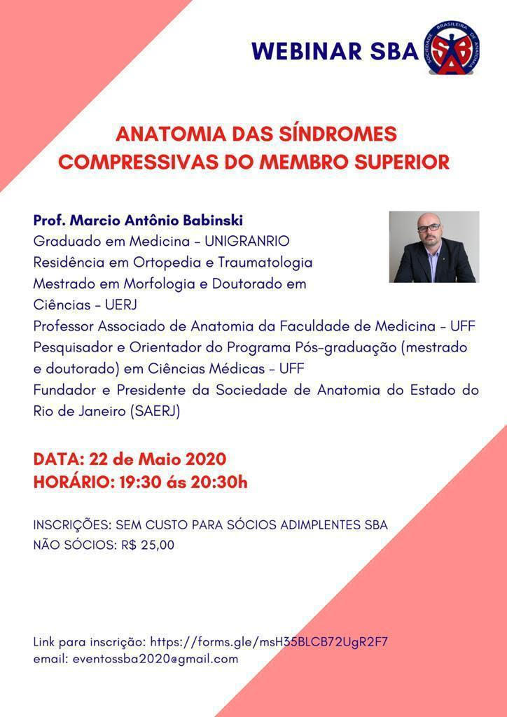 Webinar 3 -  Anatomia das Síndromes Compressivas do Membro Superior